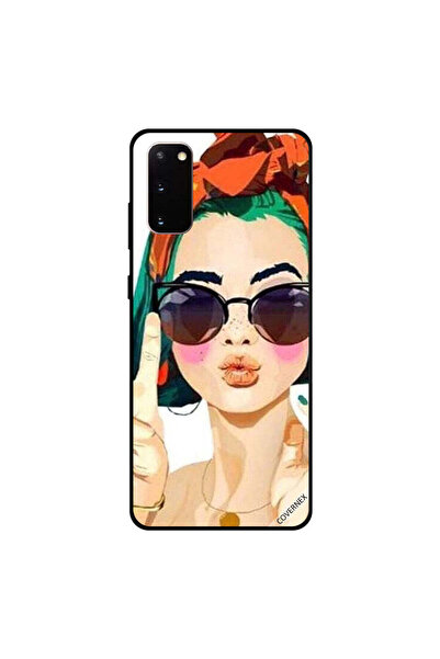Covernex غطاء حماية لهاتف سامسونج جالكسي S20 بتصميم فتاة أنيقة تصنع النصر