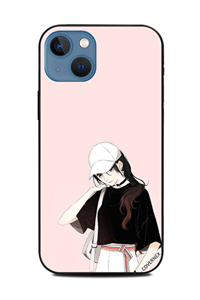 Covernex غطاء حماية لهاتف Apple iPhone 13 - فتاة لطيفة تمشي على شكل قبعة