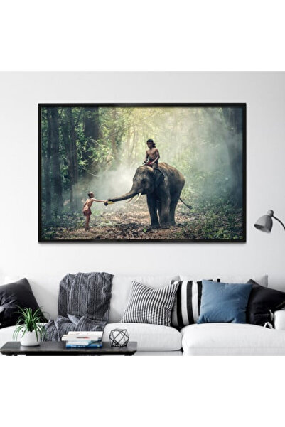 SND لوحة قماشية بتصميم مودرن مع برواز شامبين مجوف