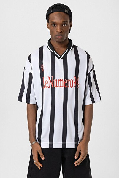 VAMOSCLO oversized με τύπωμα Μπλουζάκι Φανέλα Λευκό