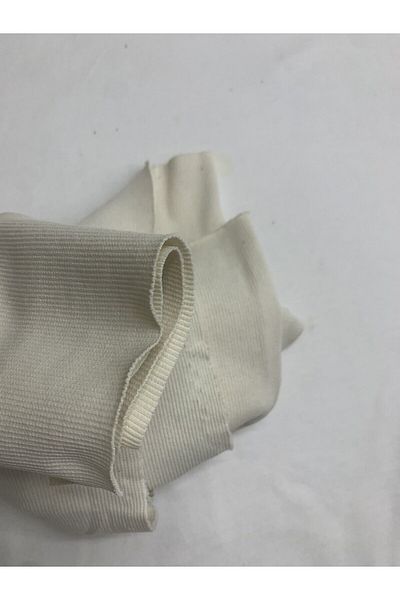 Yiğit Kumaş Cream Camisole (Ribbed Ribbed) Fabric, Piece 65X120 cm