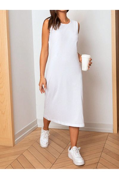 Avones 100% Cotton Combed Sleeveless Dress Liner - Underwear Underskirt