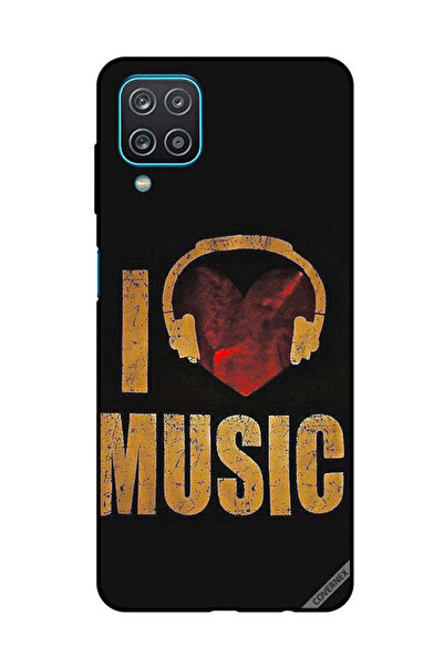 Covernex غطاء حماية لهاتف سامسونج جالاكسي A12/M12 فينتيج آي لوف ميوزيك