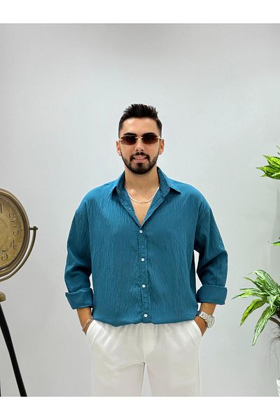 JACK CAPRİO Ανδρικό ίσιο πουκάμισο νέας σεζόν Regular Fit Modal ύφασμα που δεν είναι ιδρώτας