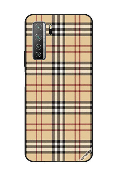 Covernex غطاء حماية لهاتف هواوي نوفا 7SE/P40 لايت 5G، خطوط حمراء وسوداء على ا...