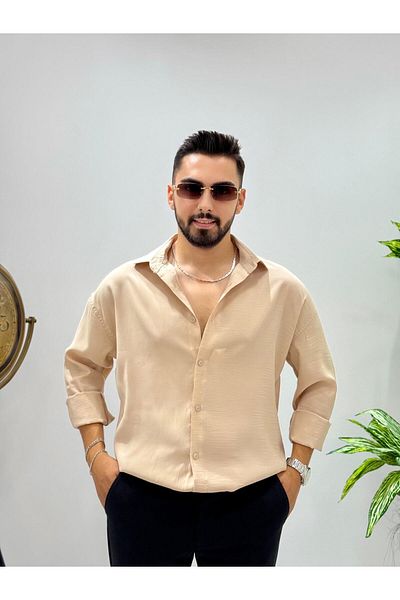 JACK CAPRİO Ανδρικό ίσιο πουκάμισο νέας σεζόν Regular Fit Modal ύφασμα που δεν είναι ιδρώτας