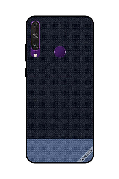 Covernex غطاء حماية لهاتف هواوي Y6P بنقشة أشكال منقطة باللون الأزرق