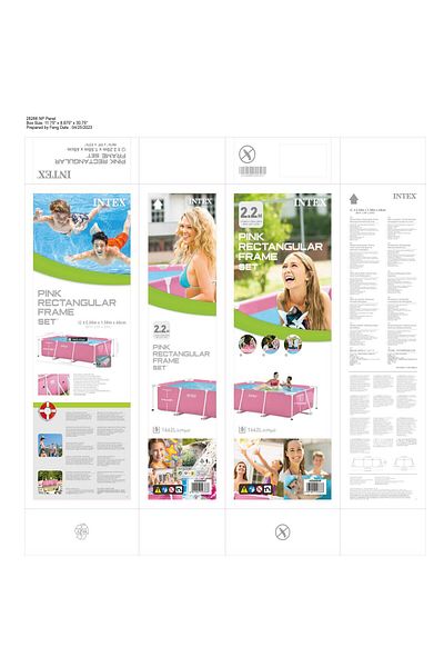 Intex Intex Small Frame Removable Pool, Pink, 220 x 60 x 150 cm
