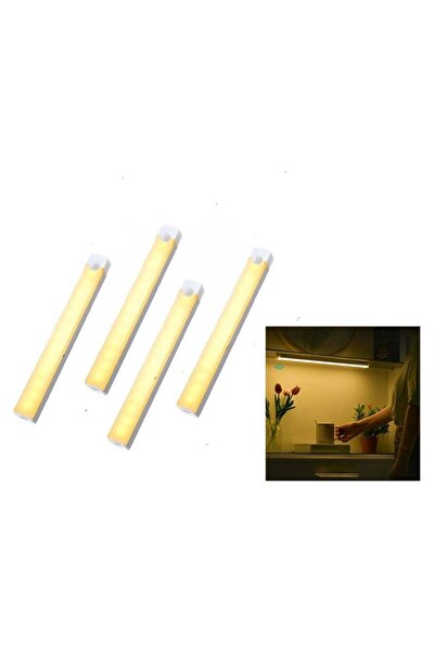 Generic شريط إضاءة ليلية LED مزود بحساس حركة من OUYoo، مكون من 4 قطع، مناسب ل...