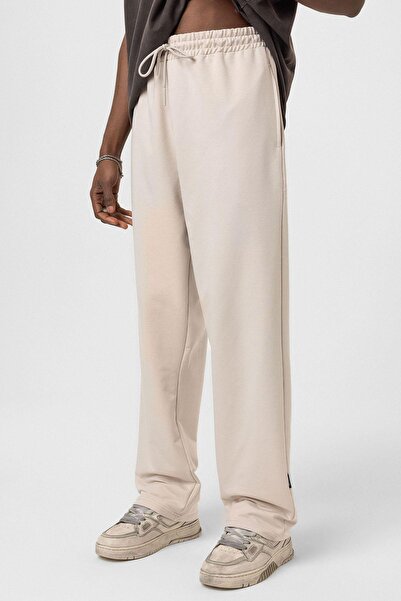 VAMOSCLO Βασικό ελαστικό παντελόνι με ελαστική μέση Stone