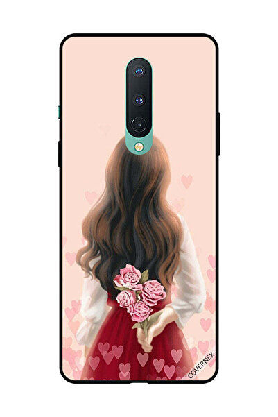 Covernex غطاء حماية لهاتف OnePlus 8 - فتاة تخفي الزهور