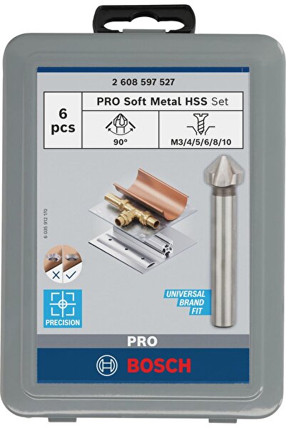 Bosch PRO Soft Metal HSS Havşa Ucu Seti, 6lı