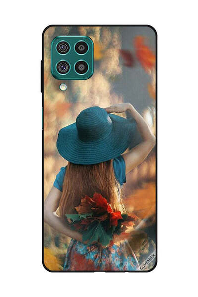 Covernex غطاء حماية لهاتف سامسونج جالاكسي M62/F62، فتاة قبعة تخفي أوراق الحب