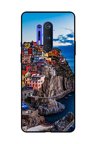 Covernex غطاء حماية لهاتف OnePlus 8 Pro - منازل ملونة على البحر