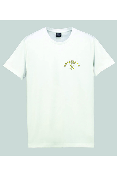 Butik تيشيرت مطبوع عليه شعار علم أديجي