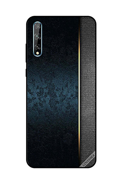 Covernex غطاء حماية لهاتف هواوي Y8P/P Smart S بنقشة جلد أخضر داكن