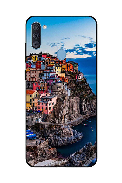 Covernex غطاء حماية لهاتف سامسونج جالاكسي A11 - منازل ملونة على البحر