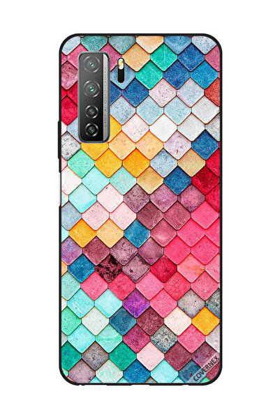 Covernex غطاء حماية لهاتف هواوي نوفا 7SE/P40 لايت 5G بنمط مربع ماسي