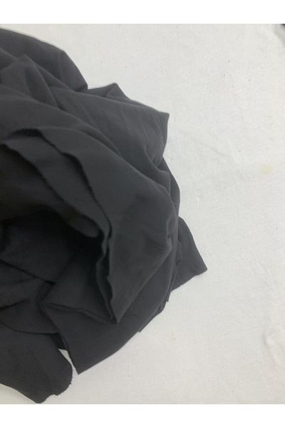 Yiğit Kumaş Flowing Flexible Suit Polyester Combed Fabric, Piece 105X140 cm Black Color