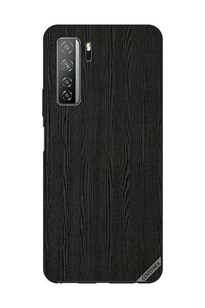 Covernex غطاء حماية لهاتف هواوي نوفا 7SE/P40 لايت 5G بنمط خشبي أسود