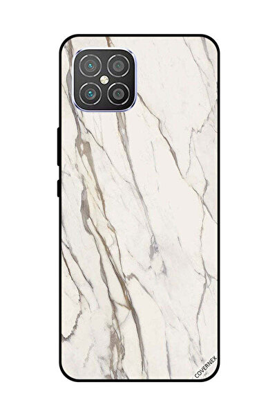 Covernex غطاء حماية لهاتف هواوي نوفا 8 SE بنمط رخامي أبيض متشقق