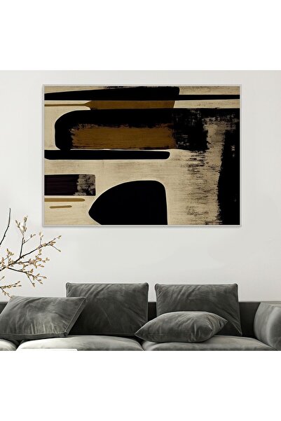 4gdran لوحة قماشية بتصميم الفن البوهيمي مع برواز فضي مجوف