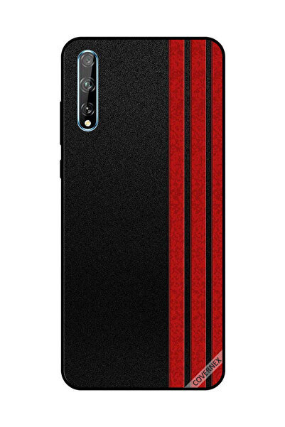Covernex غطاء حماية لهاتف هواوي Y8P/P Smart S بثلاثة خطوط عمودية حمراء