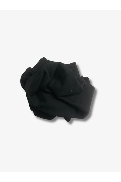 Yiğit Kumaş Black Baby Ribana Combed Cotton Fabric, Piece 90X180 cm