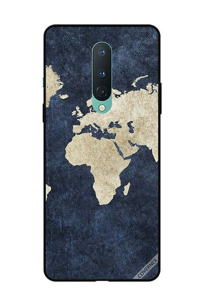 Covernex غطاء حماية لهاتف OnePlus 8 بنمط خريطة على الجينز