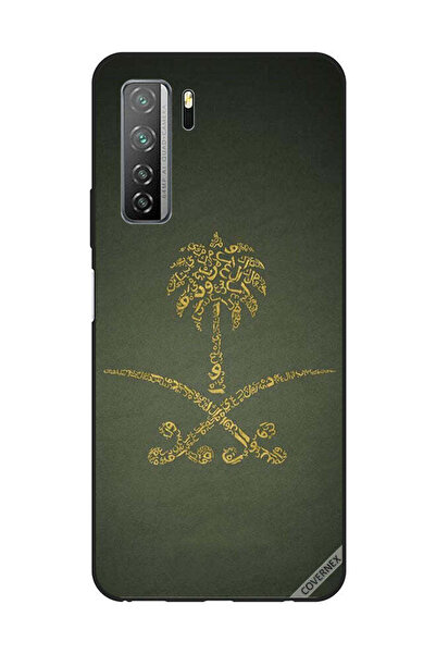 Covernex غطاء حماية لهاتف هواوي نوفا 7SE/P40 لايت 5G، لافتة وطنية سعودية عتيقة