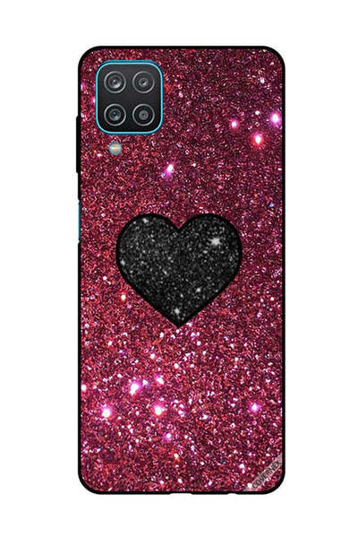 Covernex Protective Case Cover For Samsung Galaxy A12/M12 Black Heart In Red ...