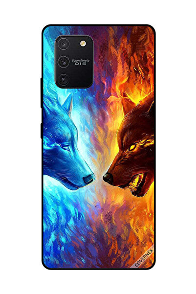 Covernex غطاء حماية لهاتف سامسونج جالاكسي S10 لايت - ذئب الماء والنار