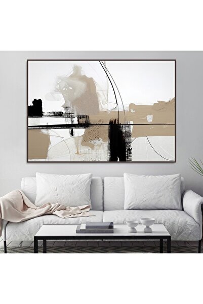 4gdran لوحة قماشية بتصميم الفن التشكيلي مع برواز شامبين مجوف