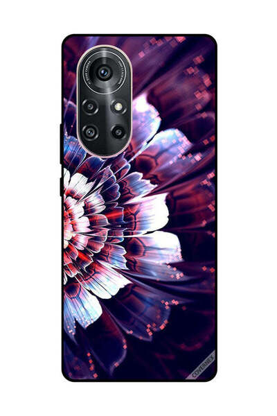 Covernex غطاء حماية لهاتف هواوي نوفا 8 برو 5G مع زهرة كبيرة منعكسة على الجانب...