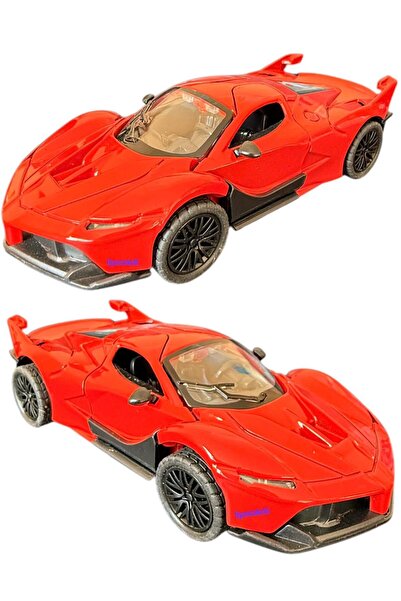 tmtoysandmore Ferrari Metal Yeni Model K.Açılan Işıklı Sesli Diecast Araba 13 Cm