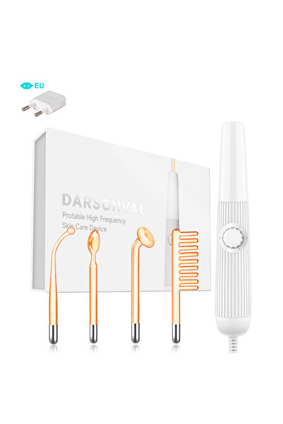 choice2 جهاز عصا أقطاب كهربائية عالية التردد من دارسونفال بمقبس الاتحاد الأوروبي، أنبوب زجاجي للعلاج الكهربائي بالنيون لعلاج حب الشباب