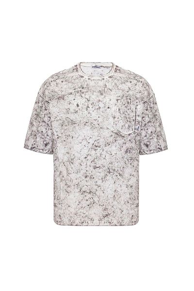 VAMOSCLO Washable Pocket Detailed Oversize T-Shirt Ecru