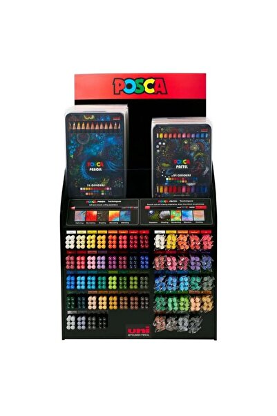 UNİ-BALL Uni-Ball Posca Kalem Pastel - Pencil 50/D Masa Üstü Stant