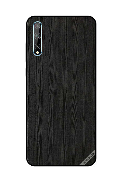 Covernex غطاء حماية لهاتف هواوي Y8P/P Smart S بنمط خشبي أسود