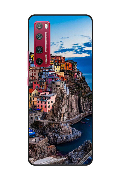 Covernex غطاء حماية لهاتف هواوي نوفا 7 برو - منازل ملونة على البحر