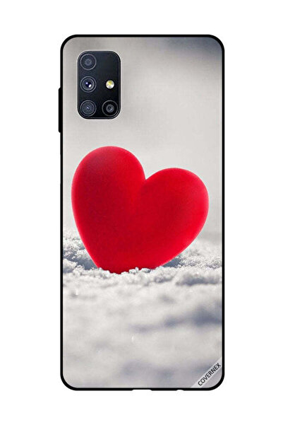 Covernex غطاء حماية لهاتف سامسونج جالاكسي M51 بتصميم قلب أحمر جميل