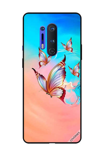 Covernex غطاء حماية لهاتف OnePlus 8 Pro - فراشات تحلق فوق لون الطلاء
