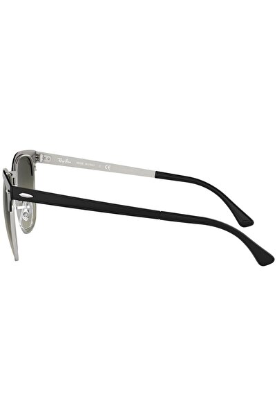 Ray-Ban Ray‑Ban RB3716 900471 – Unisex Clubmaster Metal, Black on Silver / Grey Gradient, 51 mm