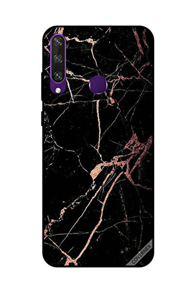 Covernex غطاء حماية لهاتف هواوي Y6P بنمط رخامي أسود