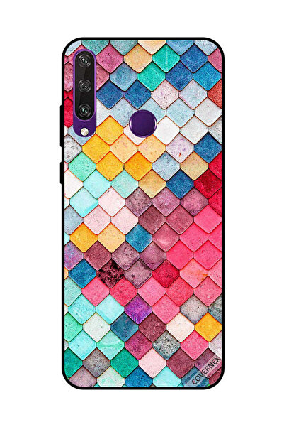 Covernex غطاء حماية لهاتف هواوي Y6P بنمط مربع ماسي