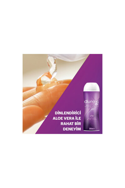 Durex Aloe Vera 2in1 Masaj&Kayganlaştırıcılı Jel + Siyah Deri Şaplak + Hediye