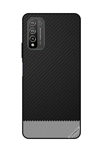 Covernex Protective Case Cover For Honor 10X Lite Black & Grey Strips Pattern