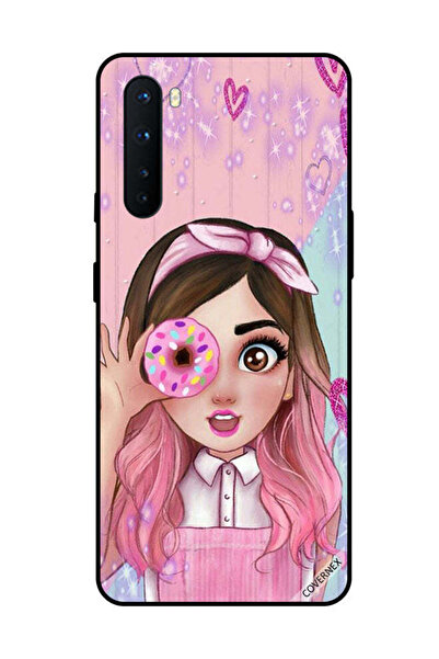 Covernex غطاء حماية لهاتف OnePlus Nord فتاة صغيرة لطيفة تحمل دونات