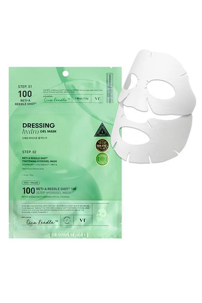 VT COSMETICS Vt Reti-A Reedle Shot & Hydrogel Mask / Pore Firming and Smoothing Retinol Mask
