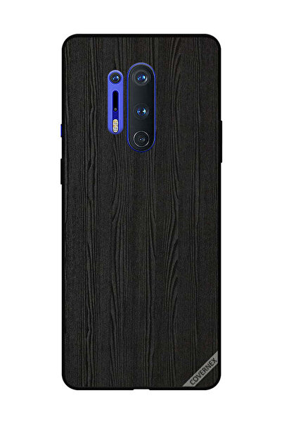 Covernex غطاء حماية لهاتف OnePlus 8 Pro بنمط خشبي أسود